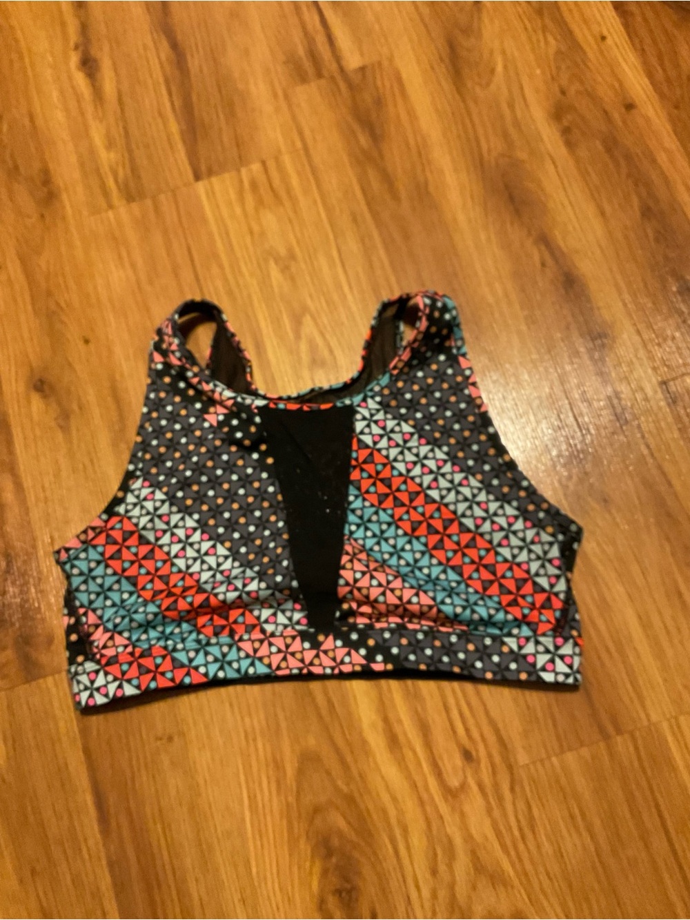 Victoria’s Secret Geometric Print Fitness Gym Training Sports Bra Size Large
